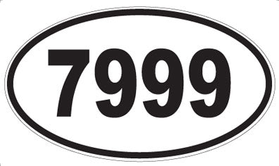7999 - Oval Sticker