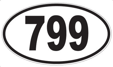 799 - Oval Sticker