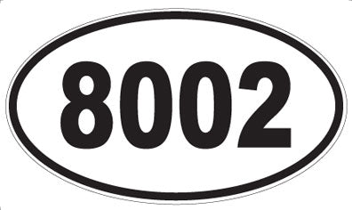 8002 - Oval Sticker