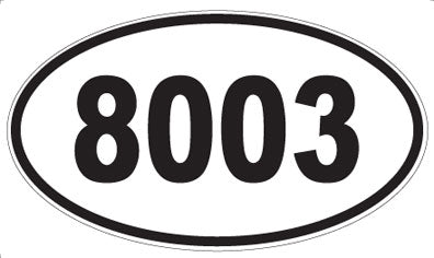 8003 - Oval Sticker