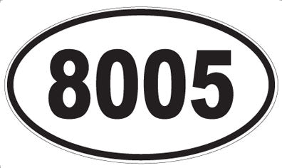 8005 - Oval Sticker