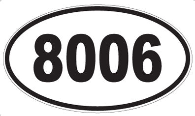 8006 - Oval Sticker