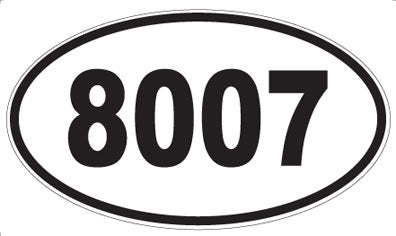 8007 - Oval Sticker