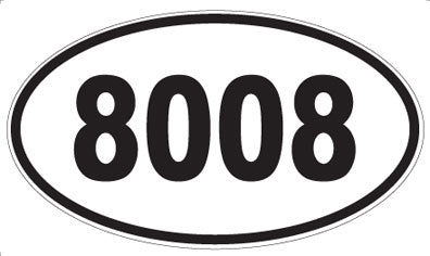 8008 - Oval Sticker