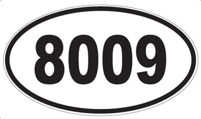 8009 - Oval Sticker