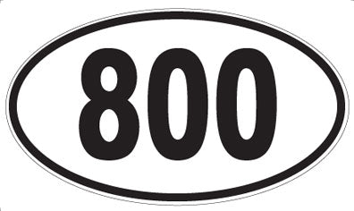 800 - Oval Sticker
