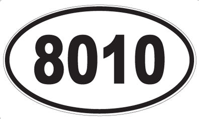 8010 - Oval Sticker