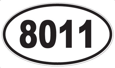 8011 - Oval Sticker