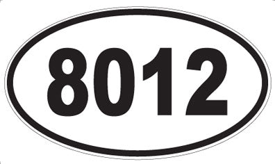 8012 - Oval Sticker