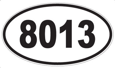 8013 - Oval Sticker