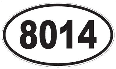 8014 - Oval Sticker