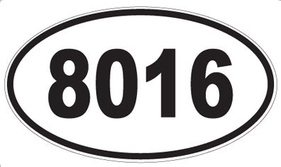 8016 - Oval Sticker