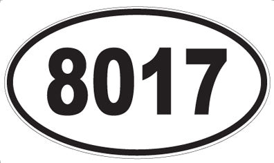 8017 - Oval Sticker