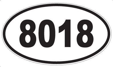 8018 - Oval Sticker