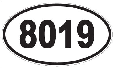 8019 - Oval Sticker