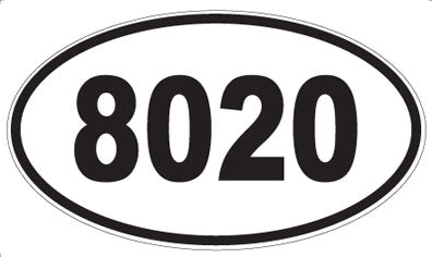 8020 - Oval Sticker