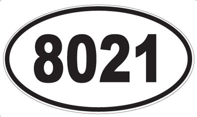 8021 - Oval Sticker