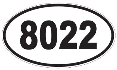 8022 - Oval Sticker