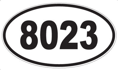 8023 - Oval Sticker