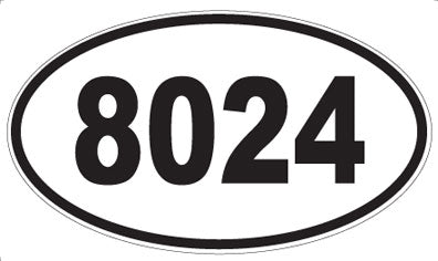 8024 - Oval Sticker