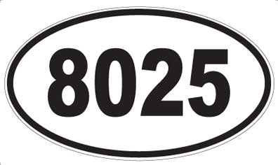 8025 - Oval Sticker