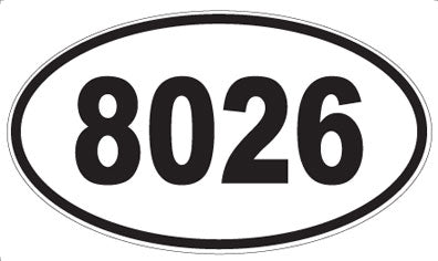 8026 - Oval Sticker