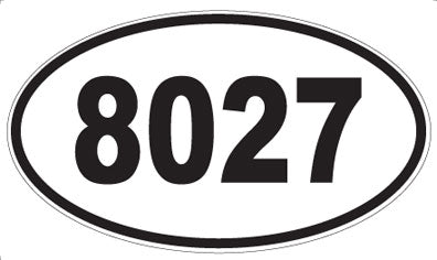8027 - Oval Sticker