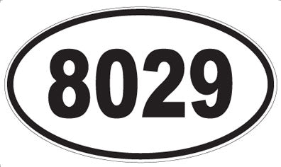 8029 - Oval Sticker