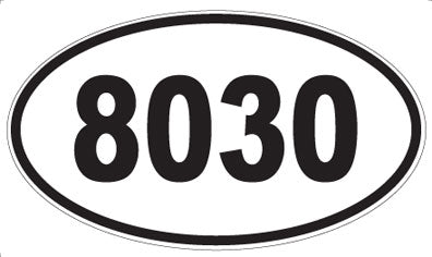 8030 - Oval Sticker