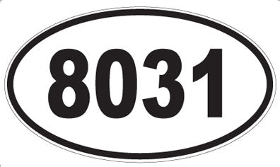 8031 - Oval Sticker