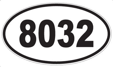 8032 - Oval Sticker