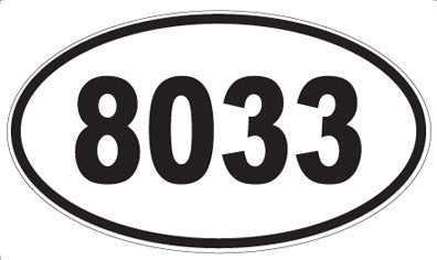 8033 - Oval Sticker