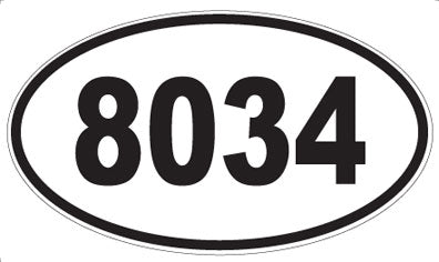 8034 - Oval Sticker