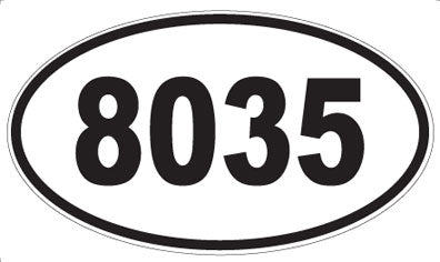 8035 - Oval Sticker
