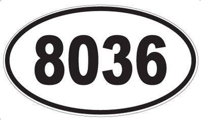 8036 - Oval Sticker