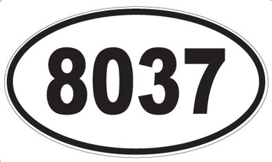 8037 - Oval Sticker