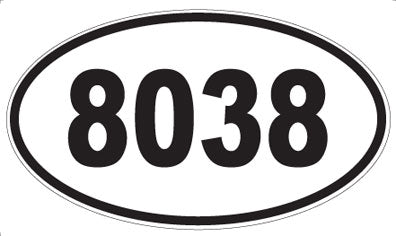 8038 - Oval Sticker