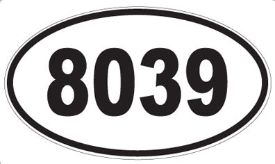 8039 - Oval Sticker