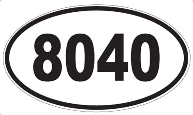 8040 - Oval Sticker