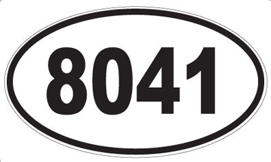 8041 - Oval Sticker
