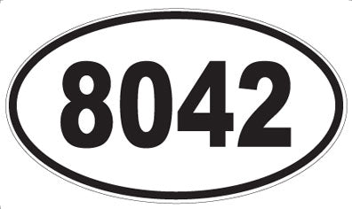 8042 - Oval Sticker