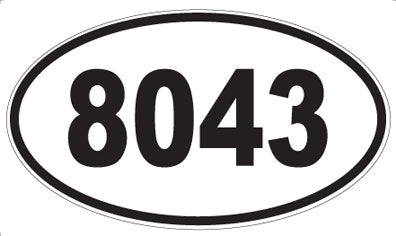 8043 - Oval Sticker