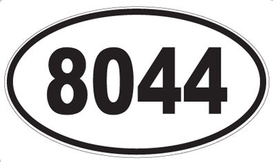 8044 - Oval Sticker