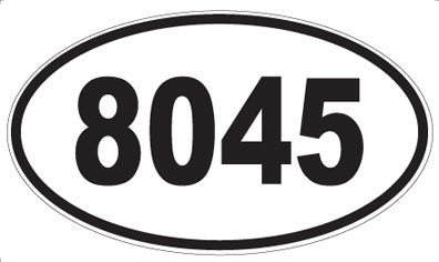 8045 - Oval Sticker