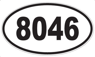 8046 - Oval Sticker