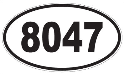 8047 - Oval Sticker