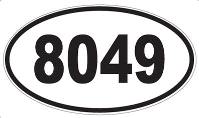 8049 - Oval Sticker