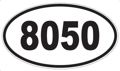 8050 - Oval Sticker