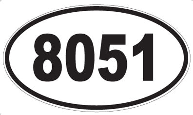 8051 - Oval Sticker