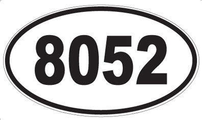 8052 - Oval Sticker
